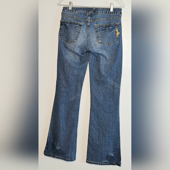 Phat Fashions Silver Label Bootcut Mid-Rise Blue Jeans,  Sz 7 Juniors - Picture 2 of 12
